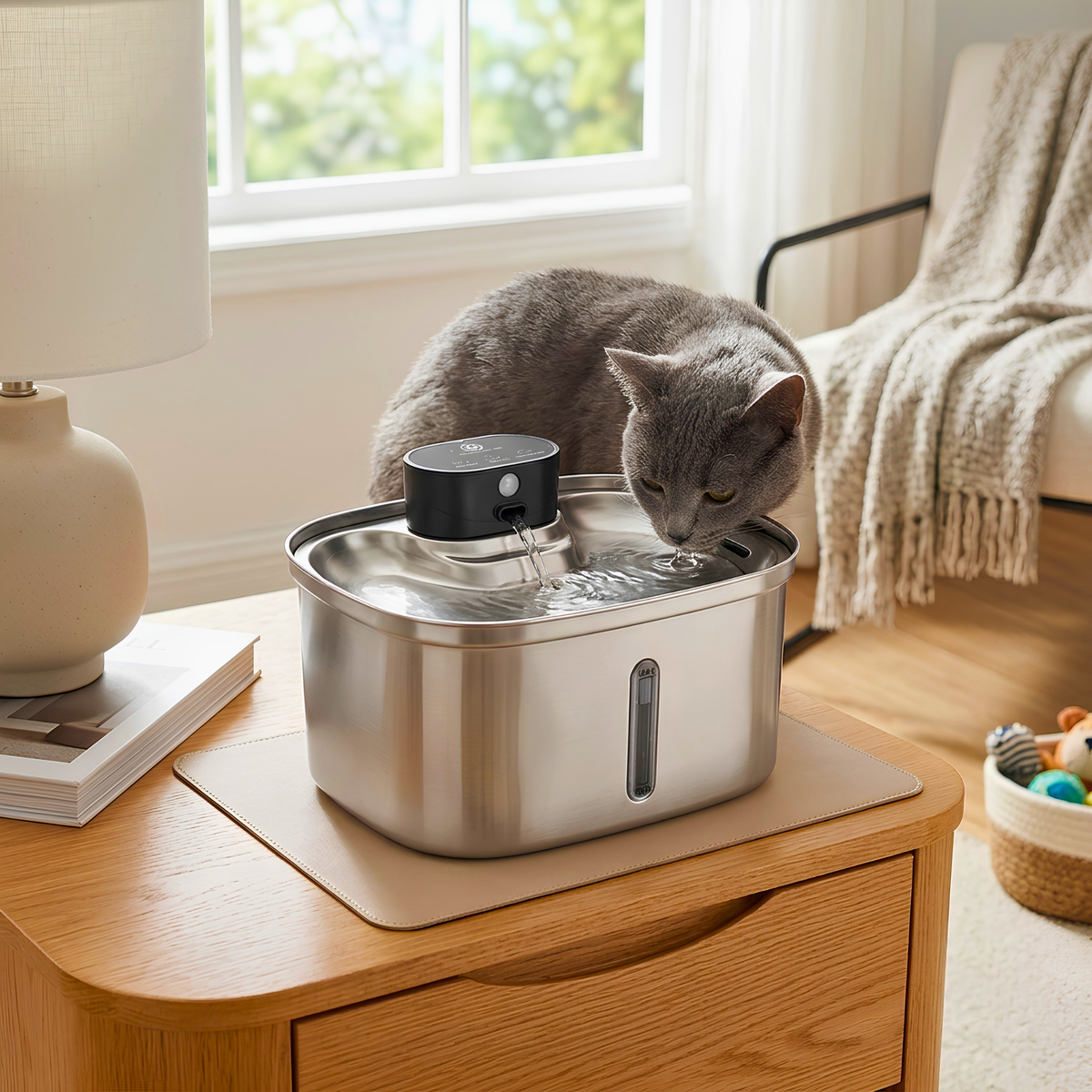 Volu™ LibertyFlow 5L Pro Stainless Steel Pet Water Fountain
