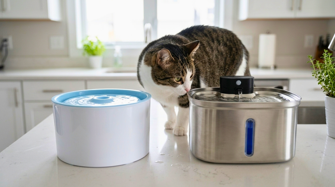 Plastic vs Stainless Steel Cat Water Fountain: Which One Is Better For Your Cat?