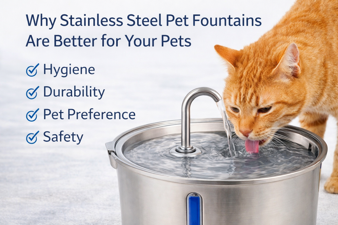 Why Stainless Steel Pet Fountains Are Better for Your Pets