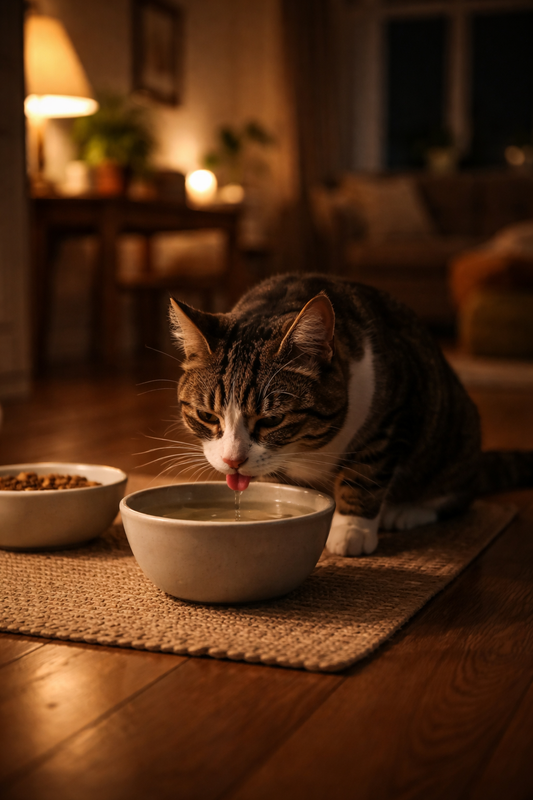 Why Your Cat Drinks More at Night (And What You Can Do About It)