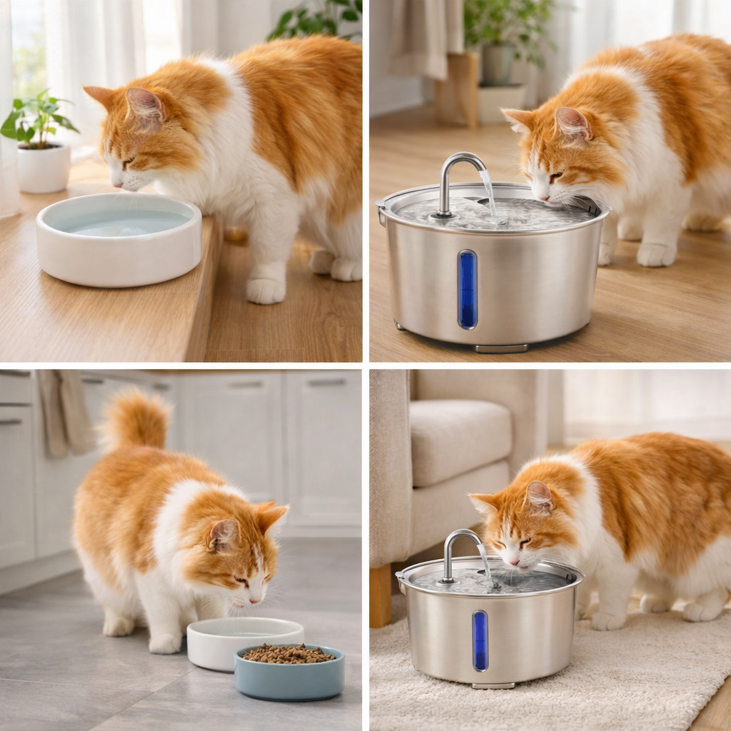 👉 Where Should You Place Your Cat’s Water Bowl? Most Owners Get This Wrong