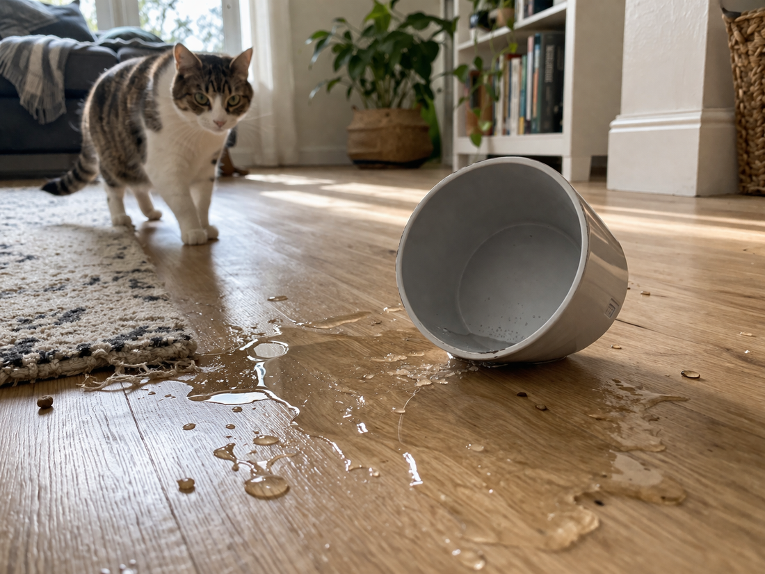 👉 Why Your Cat Pushes the Water Bowl Away (And What It Means)
