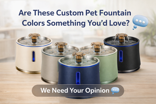 Are These Custom Pet Fountain Colors Something You’d Love? (We Need Your Opinion 💭)
