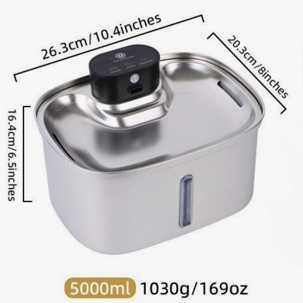 5L Wireless Pet Fountain — Smart Sensor, Long Battery & No Cords