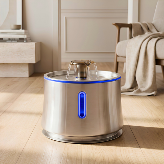 Volu™ Curve Series — 2.5L Stainless Steel Pet Water Fountain