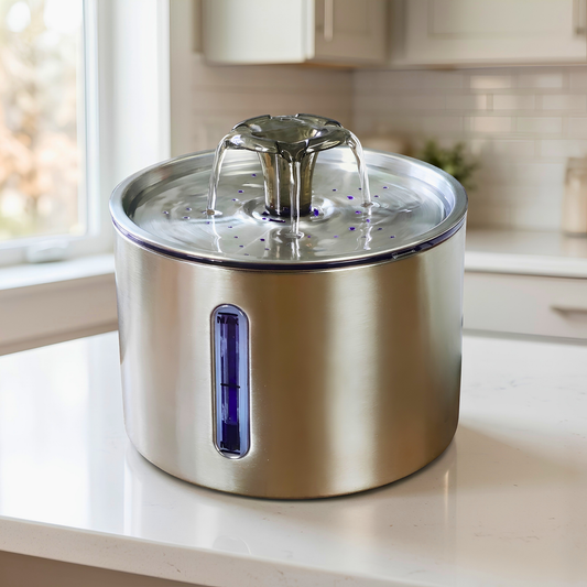 Volu™ Premium 2.5L Stainless Steel Pet Water Fountain