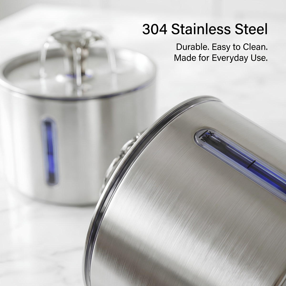 Volu™ Premium 2.5L Stainless Steel Pet Water Fountain
