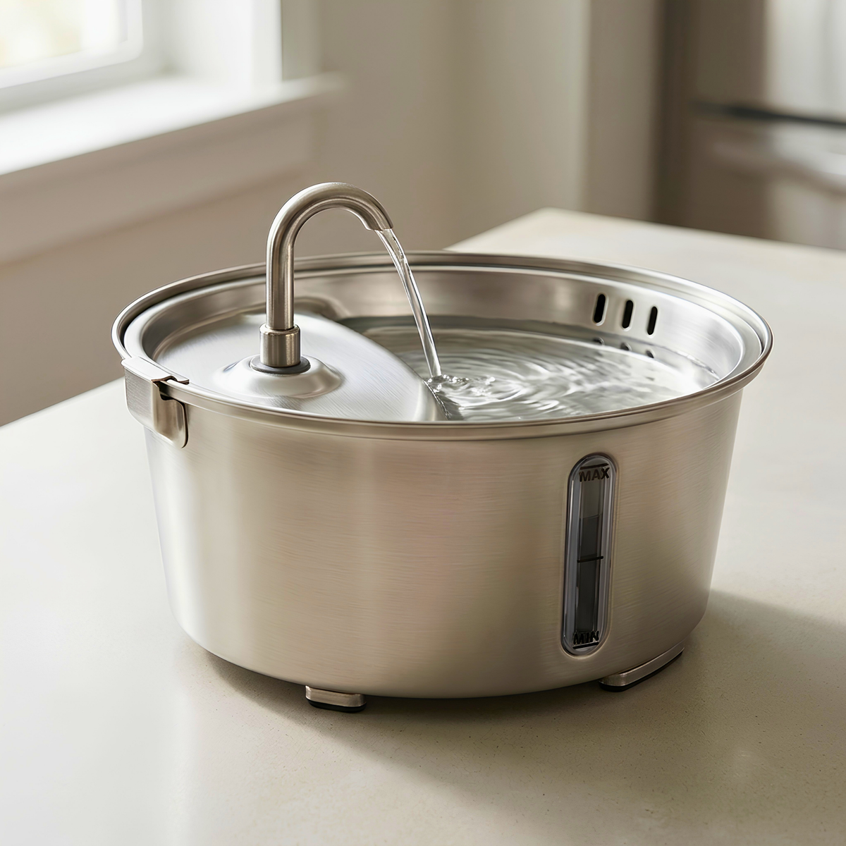 Volu™ PureStream 2.6L Oval Stainless Steel Pet Water Fountain