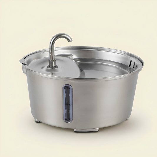 Volu™ PureStream 2.6L Oval Stainless Steel Pet Water Fountain