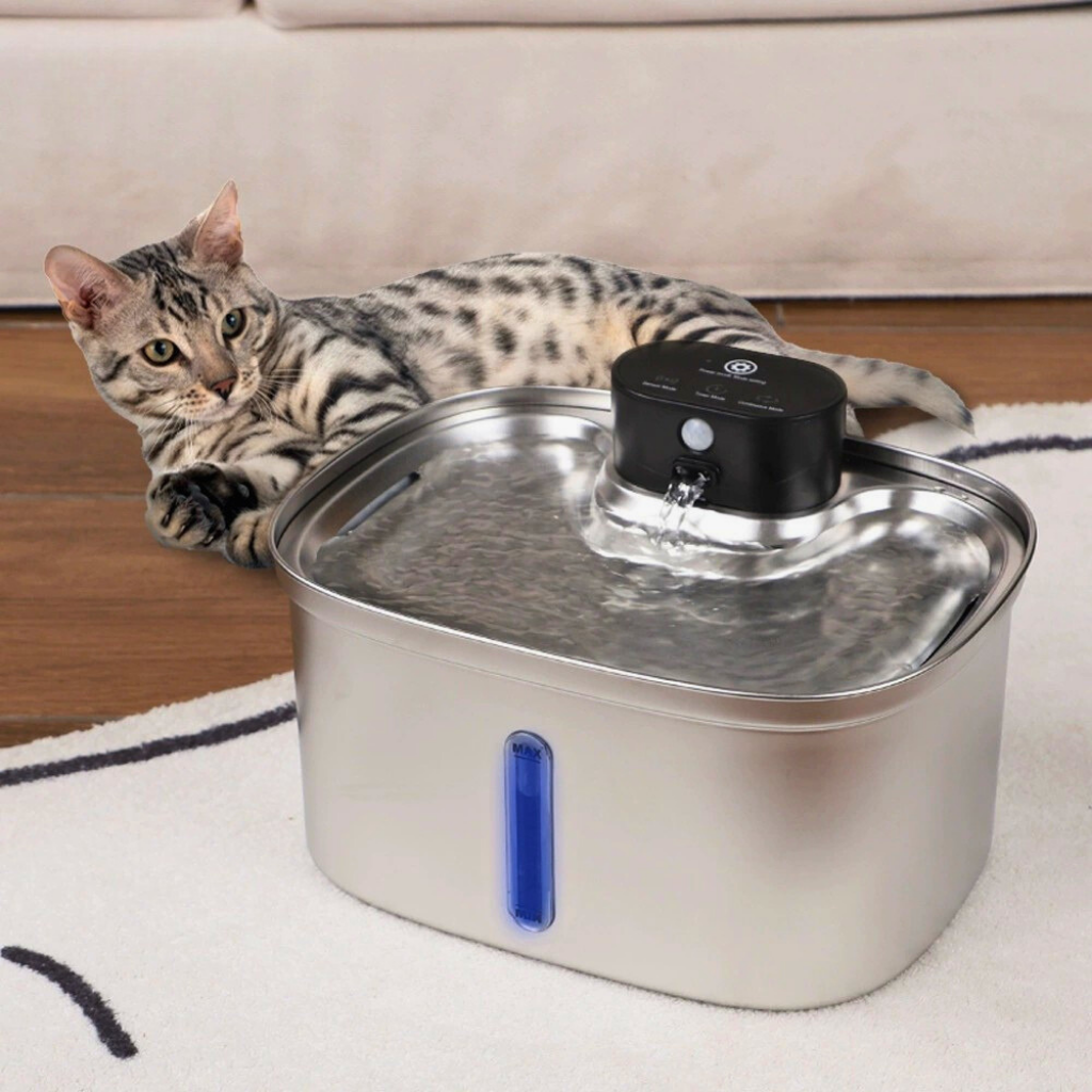 5L Wireless Pet Fountain — Smart Sensor, Long Battery & No Cords